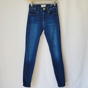 Frame Denim Le High Skinny Jeans Medium Wash Size 25